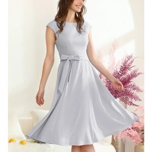 Dress Tells A-Line Grey Cocktail Dress